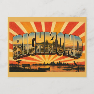 Cartão Postal Arte de Viagem Antigo de Richmond BC