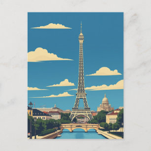 Cartão Postal Arte de Viagem Antigo Paris, França
