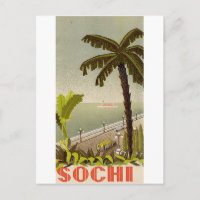 Arte de Viagem de Estação Marítima de Sochi Vintag