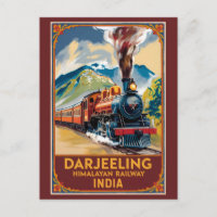 Arte de viagem pintorica do trem de Darjeeling Índ