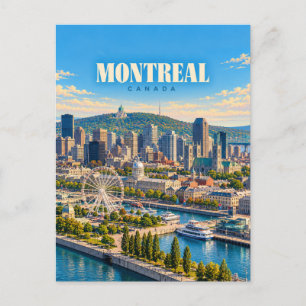 Cartão Postal Arte de Viagem Vintage de Montreal Canadá