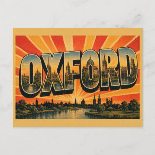Cartão Postal Arte de Viagem Vintage Oxford Inglaterra