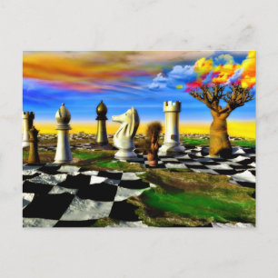 Cartão Postal Arte de Xadrez