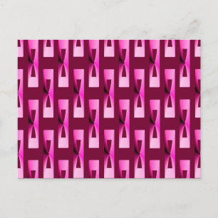 Cartão Postal Arte Deco Geométrica Metálica - Orquídea e Roxo