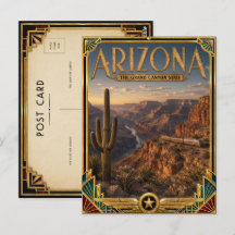 Arte Deco Vintage da Era de Ouro do Arizona