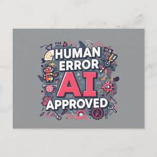 Cartão Postal Arte Digital Aprovada por IA com Erro Humano