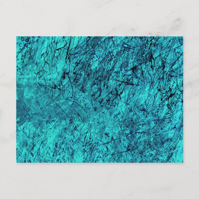 Cartão Postal Arte digital azul com muitas linhas mestiças/labir (Frente)