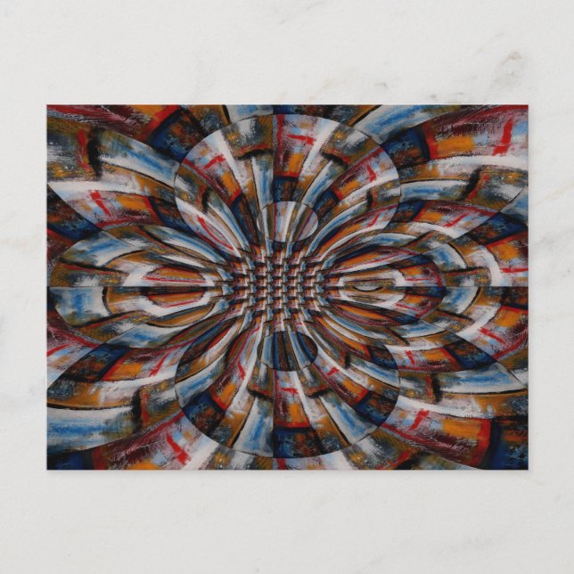 Cartão Postal Arte digital Fractal Abstrato (Frente)