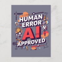 Arte digital ousada “Erro Humano, Aprovado pela IA