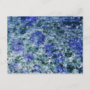Cartão Postal Arte digital sobre fundo abstrato de cor azul