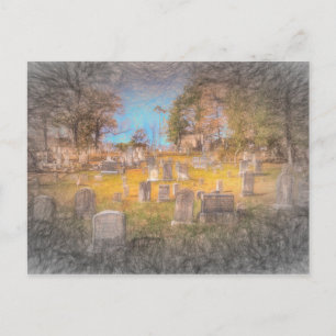 Cartão Postal Arte Do Cemitério Sleepy Hollow