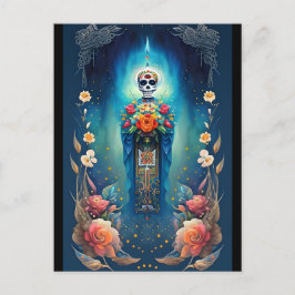 Cartão Postal Arte do Crânio do Açúcar - Celebrar as tradições d