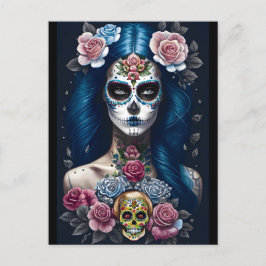 Cartão Postal Arte do Crânio do Açúcar - Mulher em Greve na Maqu