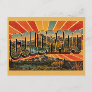Cartão Postal Arte do Lago Alpino das Montanhas Rochosas do Colo