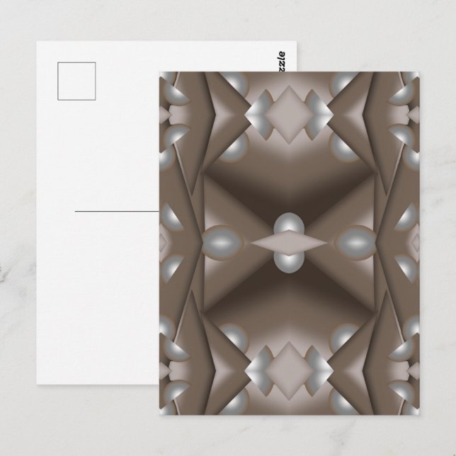 Cartão Postal Arte do Ombre Sawtooth Concentrado da Terra (Frente/Verso)