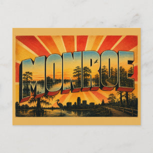 Cartão Postal Arte do Pântano de Cipreste do Rio Ouachita em Mon
