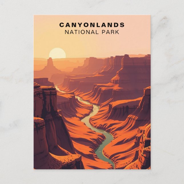 Cartão Postal Arte do Parque Nacional Canyonlands EUA (Frente)