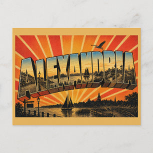 Cartão Postal Arte do rio pantanoso na orla de Alexandria VA