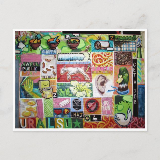 Cartão Postal arte do trabalho (Frente)