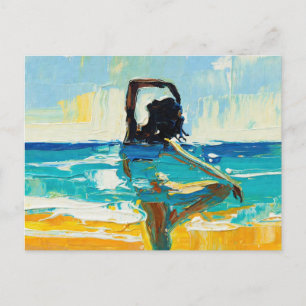 Cartão Postal Arte do Yoga (#2) pintura a óleo