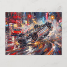 Arte Dramática de Acidente de Carro Cidade Neon #1