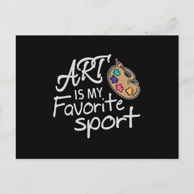 Cartão Postal Arte É Meu Esporte Favorito (Frente)