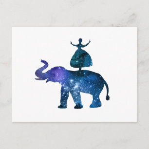Cartão Postal arte elefante de bailarina