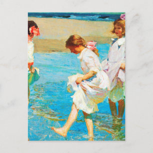 Cartão Postal Arte em cena de praia por Edward Henry Potthast