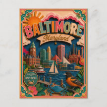 Arte em Papel de Baltimore Maryland PopCut Estados