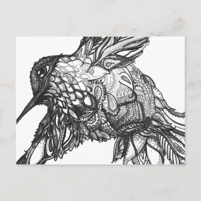 Cartão postal, Arte em Preto e Branco Ótimo para C (Frente)