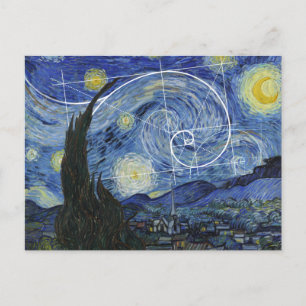 Cartão Postal  Arte Encontra Matemática, Van Gogh Conhece Placa 