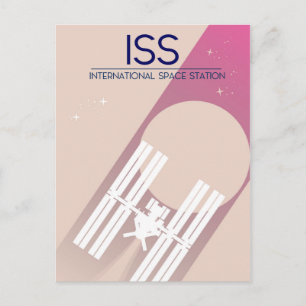 Cartão Postal Arte espacial da Estação Espacial Internacional.