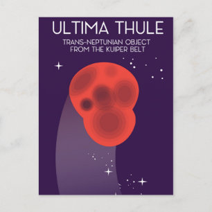 Cartão Postal Arte espacial do Cinturão de Keiper Ultima Thule