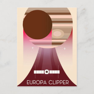 Cartão Postal Arte Espacial Europa Clipper