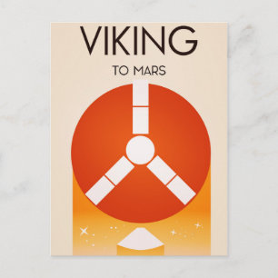 Cartão Postal Arte Espacial Viking para Marte