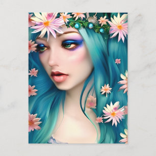 Cartão Postal Arte Etéreo   Fada Bonita   Pensando em Você