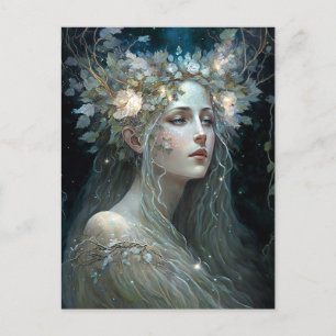 Cartão Postal Arte Fantástica de Deusa Silver