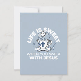 Cartão Postal Arte Fiável - Teacup com Cruz e Dove