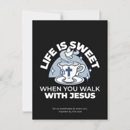 Cartão Postal Arte Fiável - Teacup com Cruz e Dove