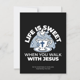 Cartão Postal Arte Fiável - Teacup com Cruz e Dove