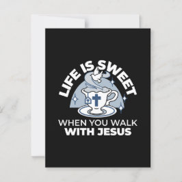 Cartão Postal Arte Fiável - Teacup com Cruz e Dove