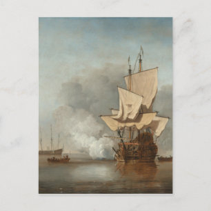 Cartão Postal Arte fina paisagem marinha velde