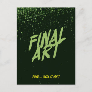 Cartão Postal Arte Final - Paródia de pôster de filme antigo