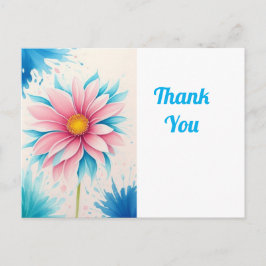 Cartão Postal Arte Floral Bonita