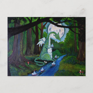 Cartão Postal Arte Florestal de Dragão Caprichoso Ratos Fofos
