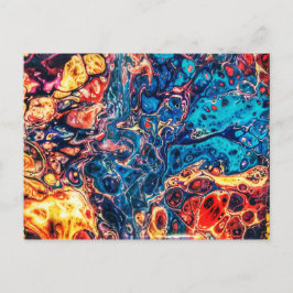 Cartão Postal Arte fluida abstracta