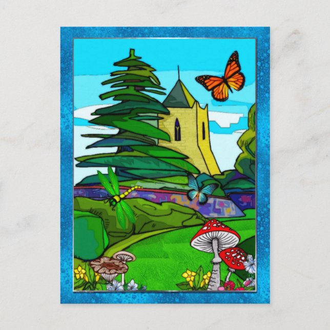 Cartão Postal Arte Folical do Jardim Inglês (Frente)