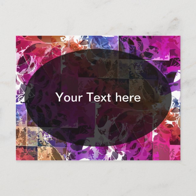 Cartão Postal Arte Fractal Apofítica - Modelo da teia de aranha (Frente)