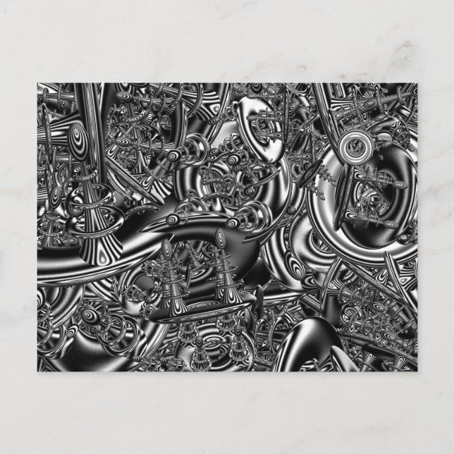 Cartão Postal Arte fractal Sci fi (Frente)