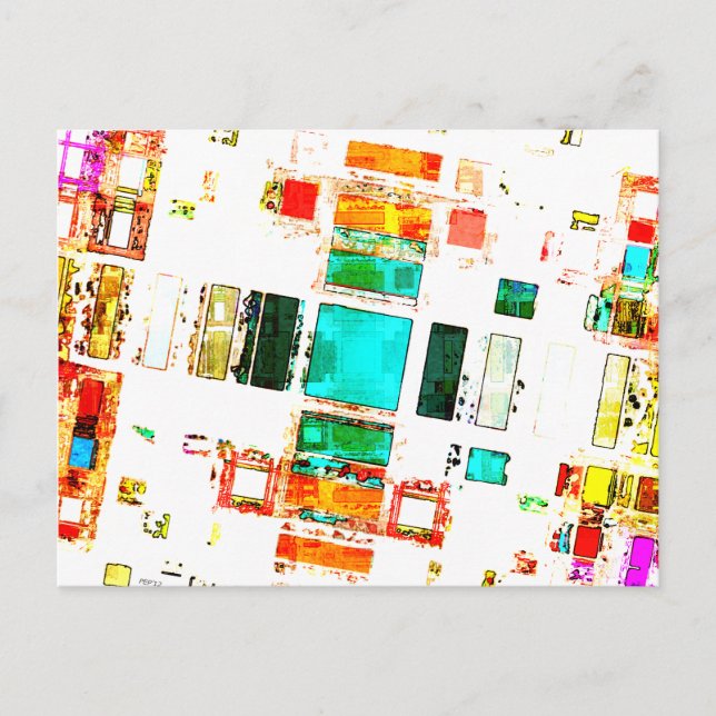 Cartão Postal Arte Geométrica abstrato (Frente)